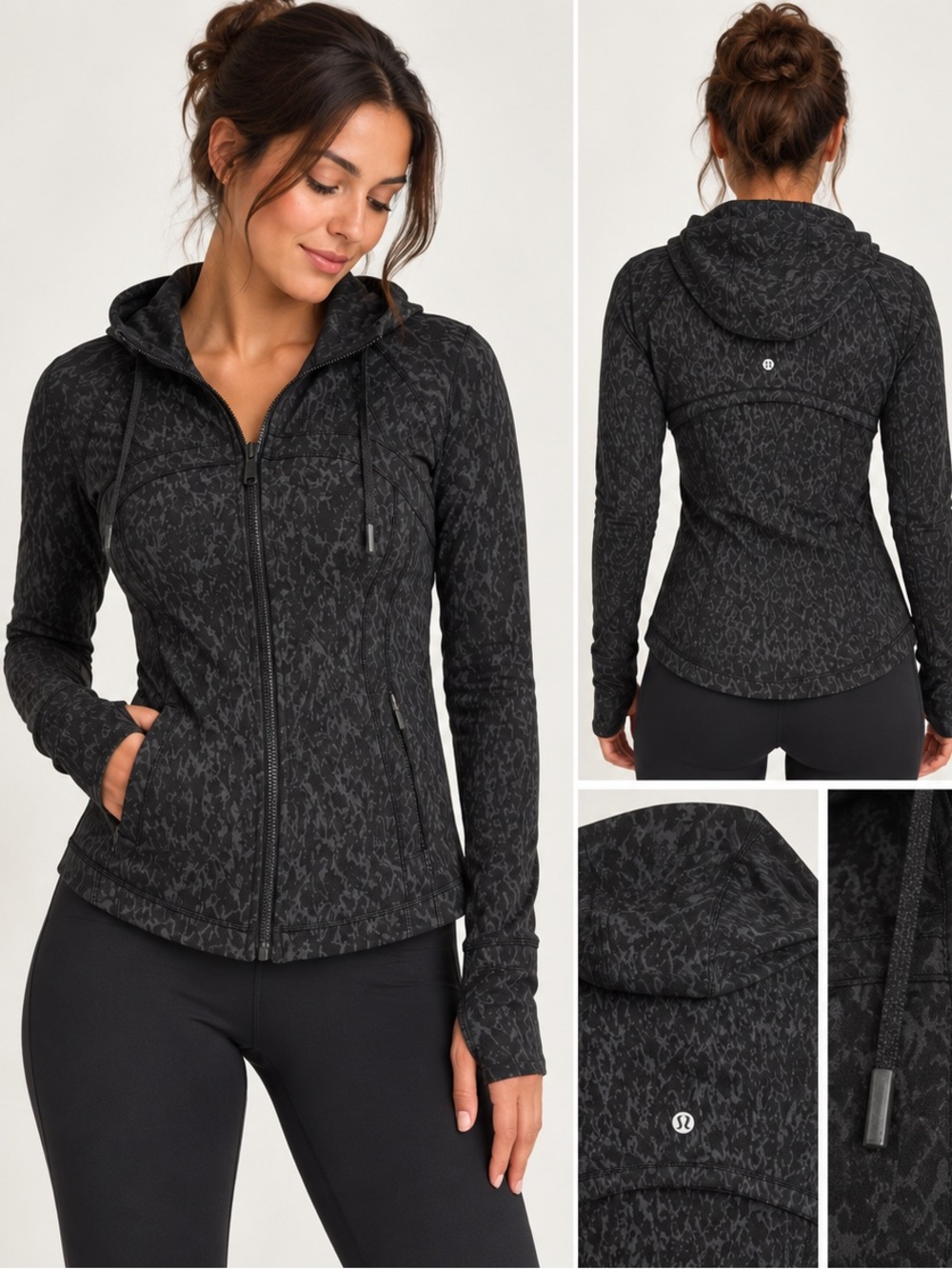 Lululemon Hooded Define Jacket Mesh Vent Nulu Intertwined Camo Size 8